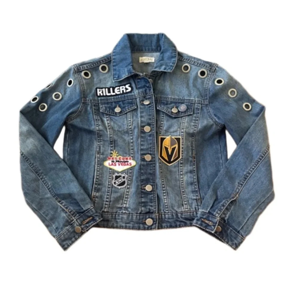 Custom Vegas Golden Knights/The Killers Denim Jacket Size S